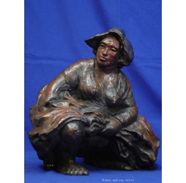 Rembrandt in Brons: Een Plassende Vrouw