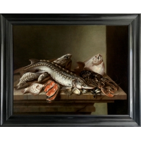 Still life with Sea Fish on Table