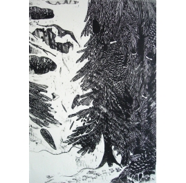 Winter Landscape with Fir