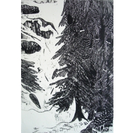 Winterlandschap met Spar