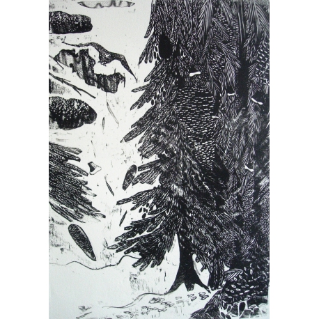 Winter Landscape with Fir