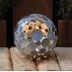 Outdoor Lamp - "Globe" galvanised - contemporary garden ornament - set of three