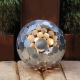 Outdoor Lamp - "Globe" galvanised - contemporary garden ornament - set of three
