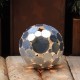 Outdoor Lamp - "Globe" galvanised - contemporary garden ornament - set of three