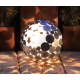 Outdoor Lamp - "Globe" galvanised - contemporary garden ornament - set of three