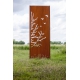 Stahlgartenwand - "Birds II" - Modernes Außenornament - 75 × 195 cm