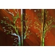 Stahl-Gartenmauer - "Triptychon Baum" - Modernes Outdoor-Ornament - 225 x 195 cm