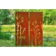 Steel Garden Wall - "Diptych Bamboo" - Modern Outdoor Ornament - 150 x 195 cm