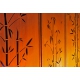 Steel Garden Wall - "Triptych Bamboo" - Modern Outdoor Ornament - 225×195 cm