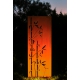 Steel Garden Wall - "Bamboo" - Modern Outdoor Ornament - 75 × 195 cm