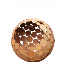 Outdoor Fire Pit - "Globe" - iron oxide - Tall Height