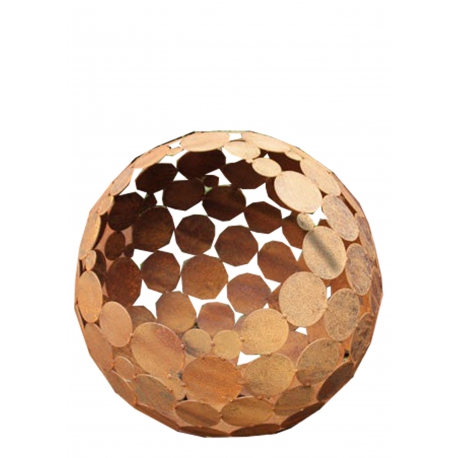 Outdoor Fire Pit - "Globe" - iron oxide - Tall Height