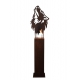 Steel Column and Garden Torch "Wolf" Handmade & Unique Art
