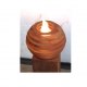 Steel Column and Garden Torch "Ball" - Handmade - Garden Ornament