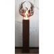 Steel Column and Garden Torch "Phoenix" - Handmade - unique art object