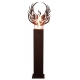 Steel Column and Garden Torch "Phoenix" - Handmade - unique art object