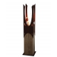 Oak Column & Garden Torch "Nature Crown"  - Handmade Art Object