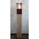 Oak Column & Garden Torch "Cube" - Straight - Handmade