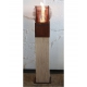 Oak Column & Garden Torch "Cube" - Straight - Handmade Art Object