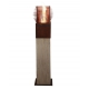 Oak Column & Garden Torch "Cube" - Straight - Handmade Art Object