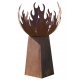 Firepit "Flame" With Angled Pedestal - Low