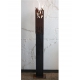 Dark Oak Column and Garden Torch "Flame" - Handmade - unique art object