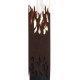 Dark Oak Column and Garden Torch "Flame" - Handmade - unique art object