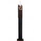 Dark Oak Column and Garden Torch "Flame" - Handmade - unique art object