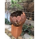 Firepit "Globe" With Angled Pedestal - Tall