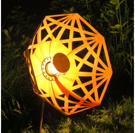 Outdoor Lamp - "Umbrella" (Beta) - Rusty - ART - garden decoration - 70cm