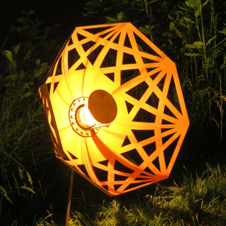 Outdoor Lamp - "Umbrella" (Beta) - Rusty - ART - garden decoration - 70cm