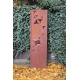 Stahl-Gartenmauer - "Triangles" - Modernes Outdoor-Ornament - 54 × 195 cm