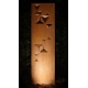 Steel Garden Wall - "Triangles" - Modern Outdoor Ornament - 54 × 195 cm