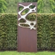 Stahl-Gartenmauer - "Stainless Steel III" - moderne Außenverzierung - 75×195 cm