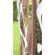 Steel Garden Wall - "Triptychon Stainless Steel" - outdoor ornament - 225×195 cm