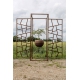 Steel Garden Wall - "Triptychon Plant Climbing" - outdoor ornament - 215×195 cm