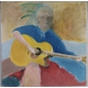 Seated boy with guitar