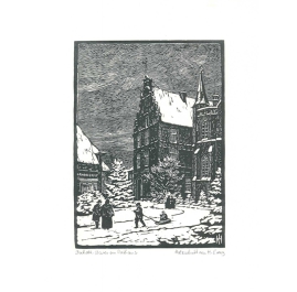Bocholt, Winter am Rathaus
