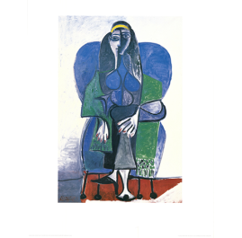 Femme Assise A LÉcharpe Verte