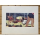 Familiar scenes from Antalya - Konyaaltı Plajı - wood print