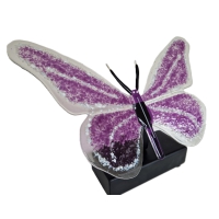 Glass urn - Purple Butterfly