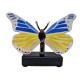 Glass Sculpture - Butterfly, Blue and Yellow