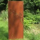 Steel Garden Wall - "Swarm" 1 - Modern Outdoor Ornament - 75 x 195 cm