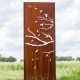 Stahl Gartenwand - "Sommer" - Moderne Außenverzierung - 75 × 195 cm