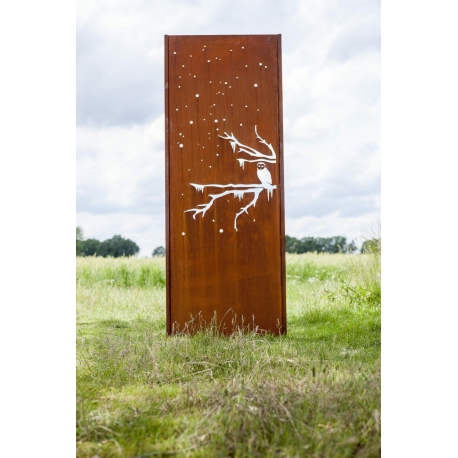 Stahl Gartenwand - "Herbst" - Moderne Außenverzierung - 75 × 195 cm