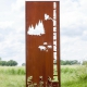 Stahl Gartenwand - "Wald 1" - Moderne Außenverzierung - 75 × 195 cm