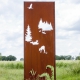 Stahl Gartenwand - "Wald 2" - Moderne Außenverzierung - 75 × 195 cm