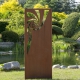 Stahl Gartenwand - "Spirale" - Moderne Außenverzierung - 75 × 195 cm