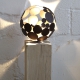 Indoor Globe Light with Oak Base - Diameter 28cm - modern interior ornament