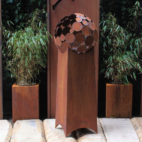 Fireplace - "Base Plate 60x60cm" - Modern Outdoor Ornament